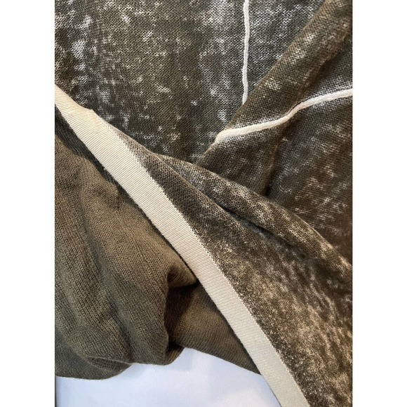 Democracy Womens Green Cotton Sweater Soft Unique Y2K Burnout Fall M Classic - Picture 6 of 14